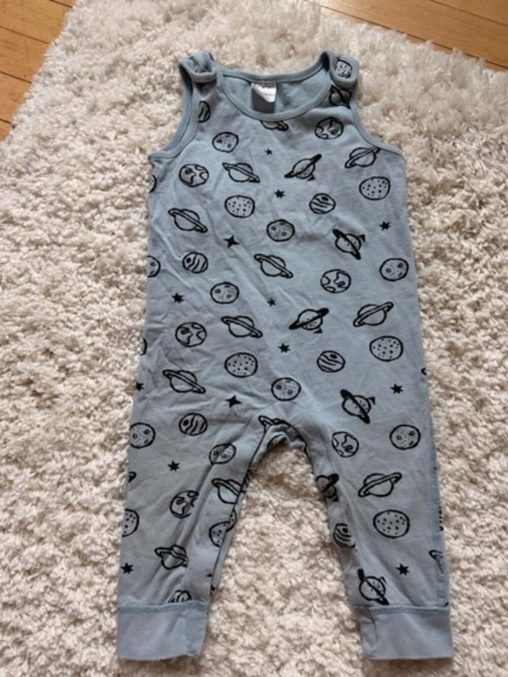 Hanna Andersson Planet Space Jumpsuit Blue 18-24 months